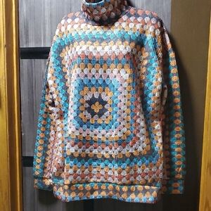 Colorful Geometric Patterned Sweater